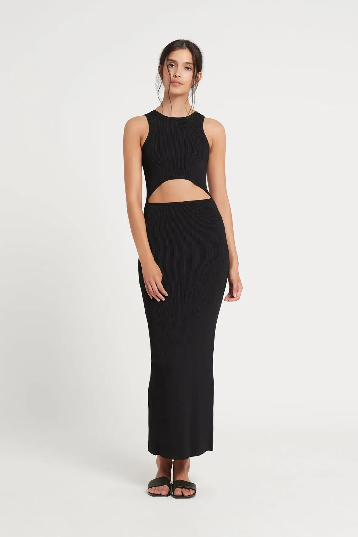 Sir The Label Ingrid Cut Out Midi Dress Black Size 8 - Image 2