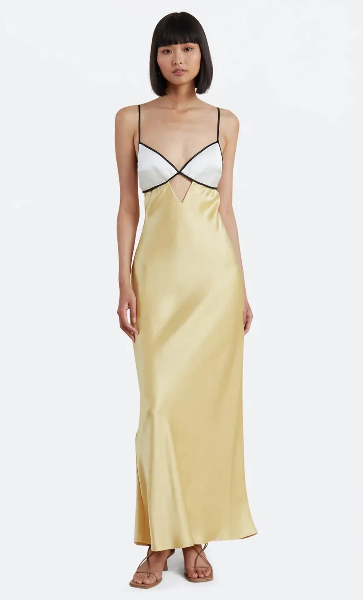 Bec & Bridge Nadia Bustier Maxi Dress in Multi Yellow Size 8 - Image 1