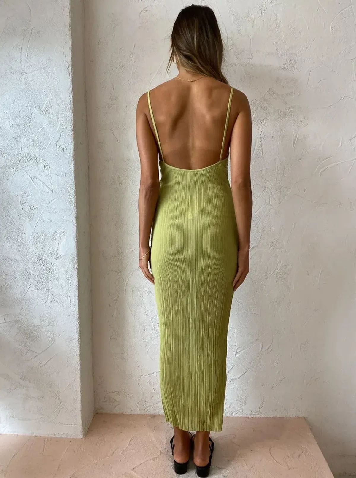 Bec & Bridge Plisse Maxi Dress in Pistachio Size 8 - Image 2