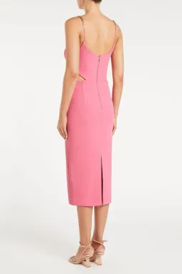 Rebecca Vallance Dulce Amore Midi Dress Pink Size 10 for rent on The Volte - image 3