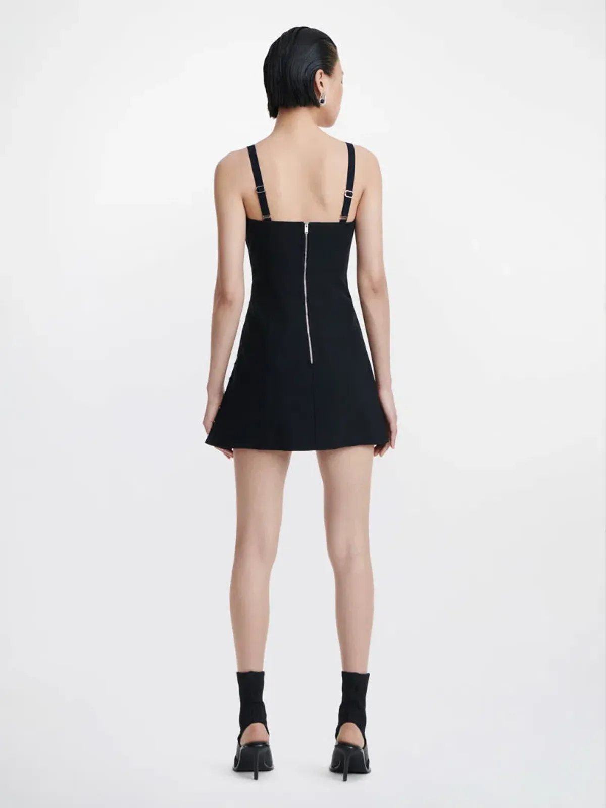 Dion Lee Hook and Eye Pocket Dress Black Size 8  - Image 2