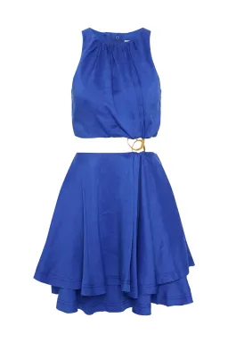 Aje Holt Cut Out Ring Mini Dress Blue Size 10 / M for rent on The Volte - image 10