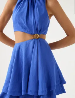 Aje Holt Cut Out Ring Mini Dress Blue Size 10 / M for rent on The Volte - image 8