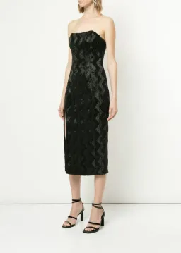 Manning Cartell No Filter Strapless Midi Dress Black Size 12 for rent on The Volte - image 4