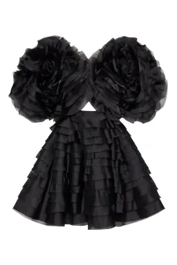 Aje Amour Ruffle Mini Dress Black Size 8 / S for rent on The Volte - image 5