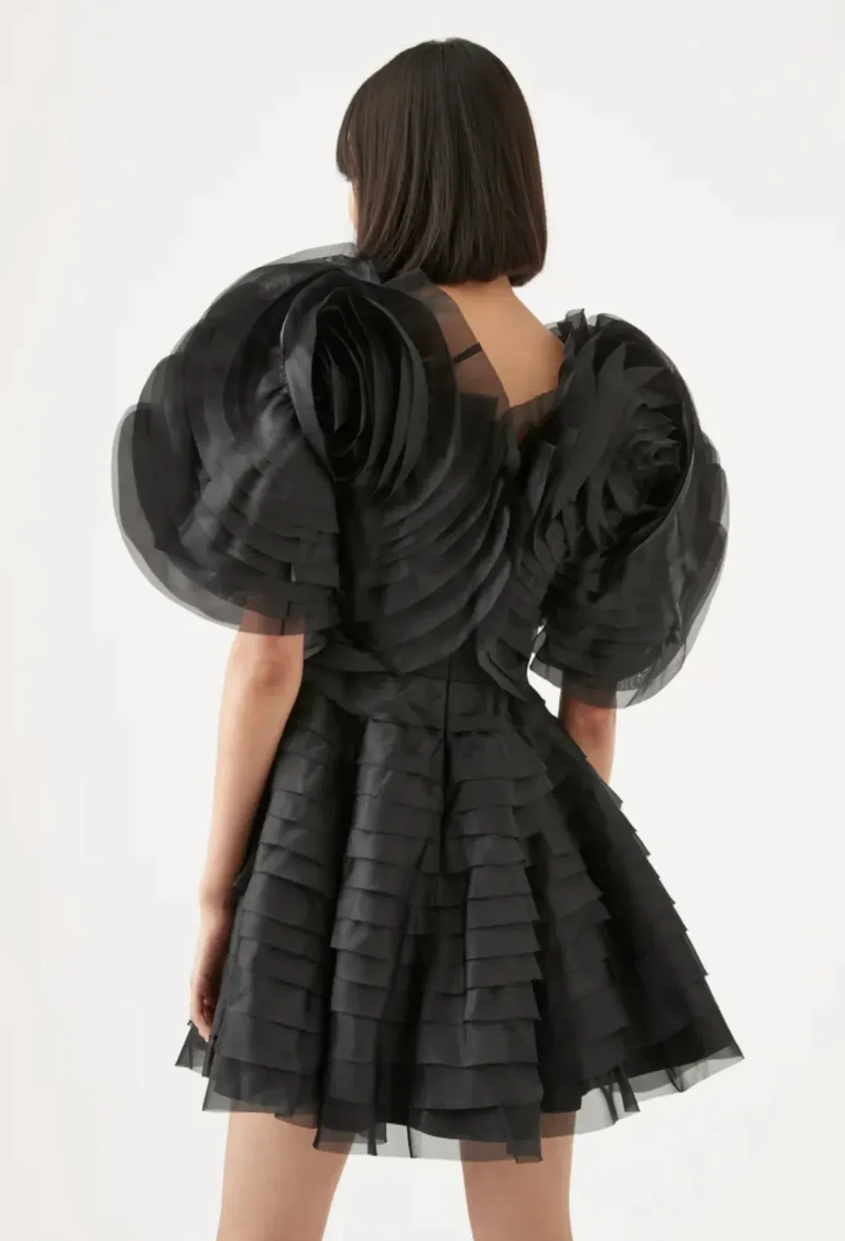 Aje Amour Ruffle Mini Dress Black Size 8 / S - Image 3