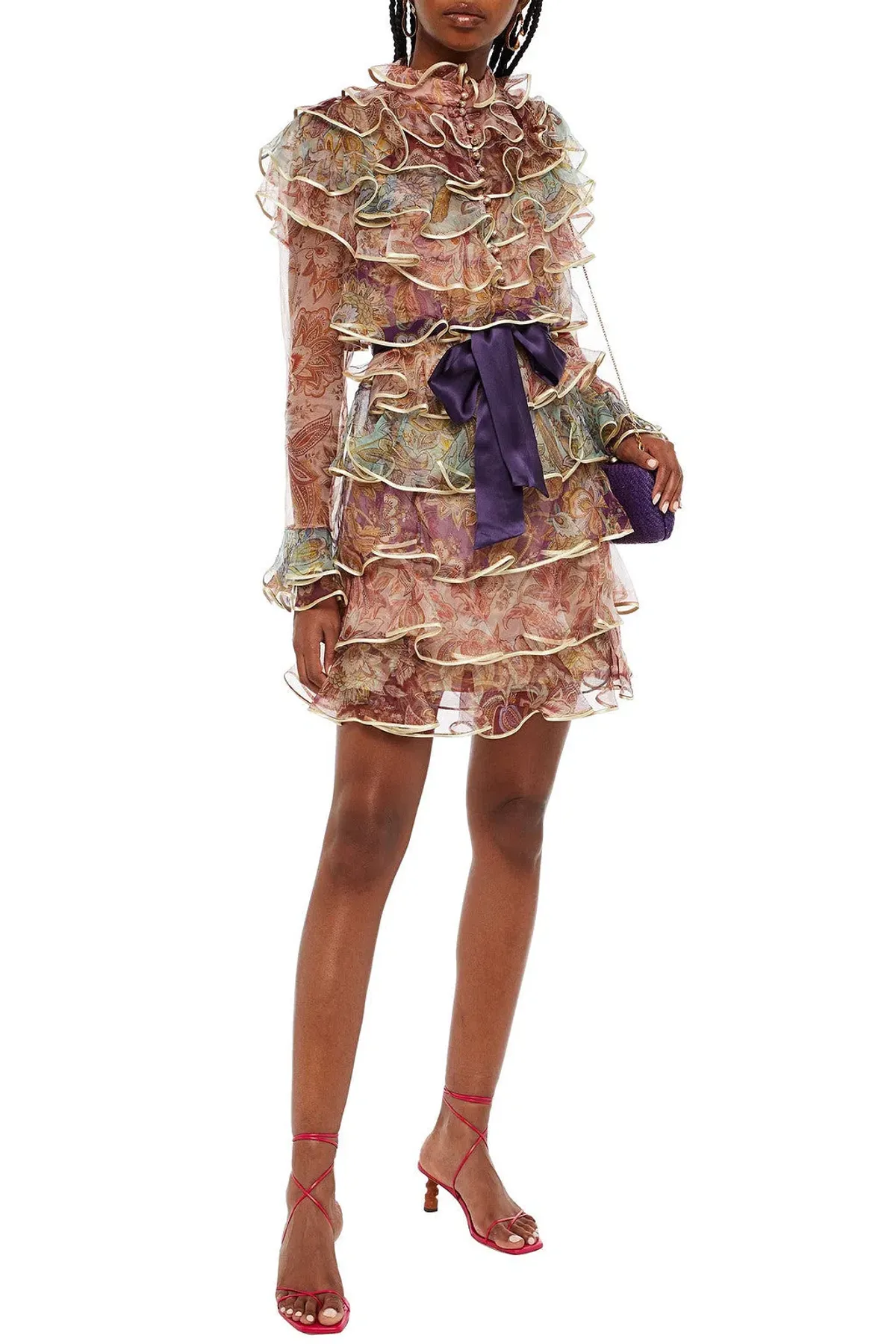 Zimmermann Lucky Tiered Mini Dress Spliced Size 0P / Au 6 - Image 1