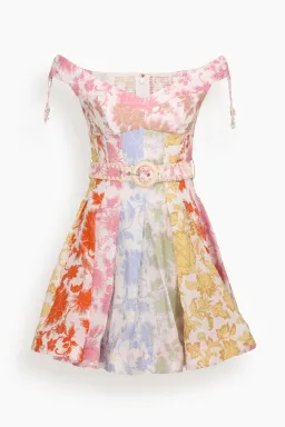 Zimmermann Postcard Spliced Mini Dress in Spliced Tonal Floral Size 3/Au14 for rent on The Volte - image 3