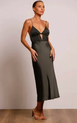 Pasduchas Pinnacle Slip Midi Dress Combat Size 8  for rent on The Volte - image 2