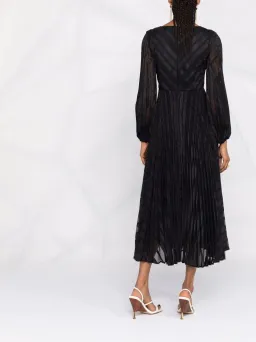 Zimmermann Burnout Sunray Midi Dress Black Size 4 / AU 16 for rent on The Volte - image 2