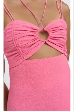By Johnny Isola Bella Strap Midi Dress Pink Size AU 10 for rent on The Volte - image 3