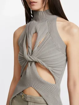 Dion Lee Muscular Twist Tank in Stone Size 8 / S for rent on The Volte - image 3