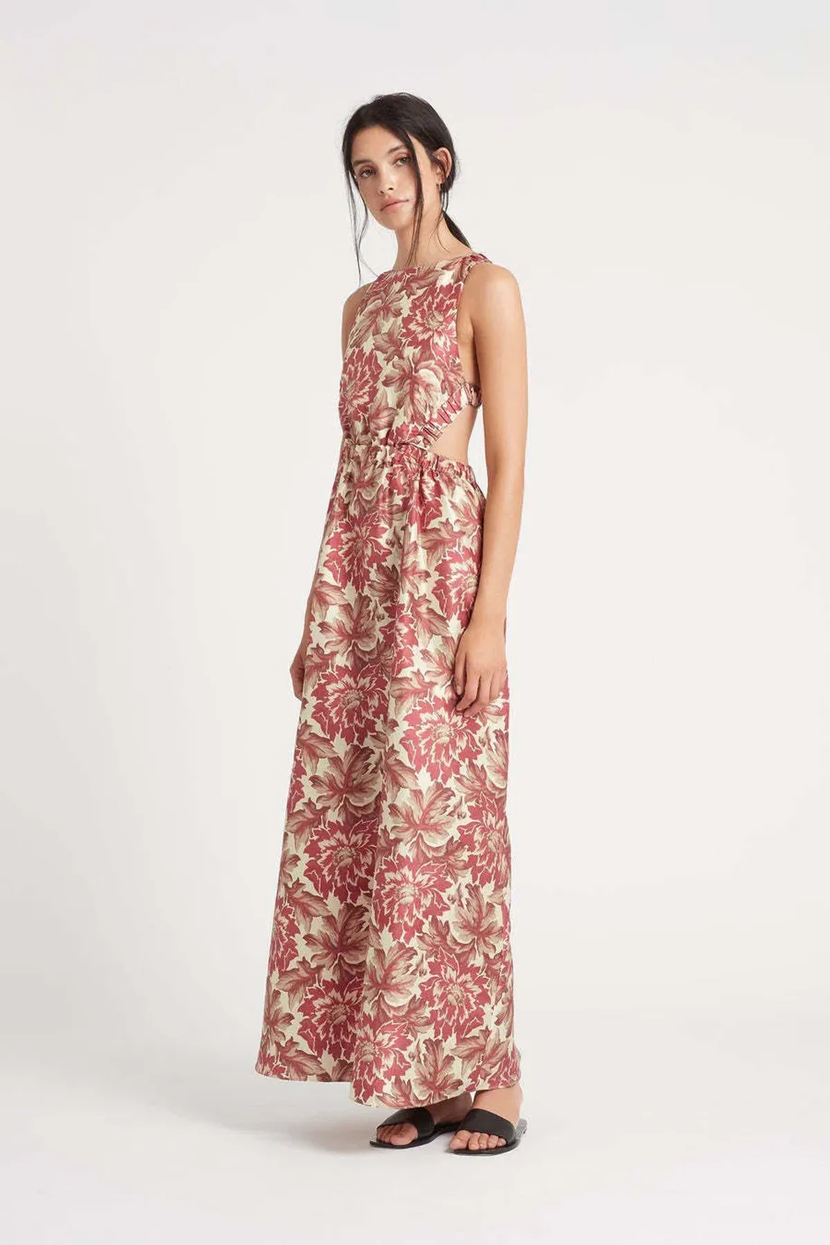 Sir the Label Valetta Cross Back Dress Floral Size AU 8 - Image 2
