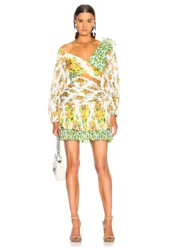 Zimmermann Golden Surfer Mini Dress Spliced Size 0 / AU 8 for rent on The Volte - image 1