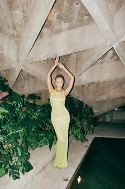 Asta Resort Natalia Dress Chartreuse Sequin Size XS/Au 6  for rent on The Volte - image 1