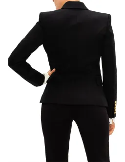 Balmain Double-breasted Wool-twill Blazer With Gold Buttons Size 40/Au 12  for rent on The Volte - image 4
