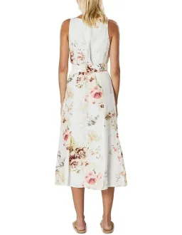 Winona Delphiniums Button Midi Dress Floral Size 6 for rent on The Volte - image 3