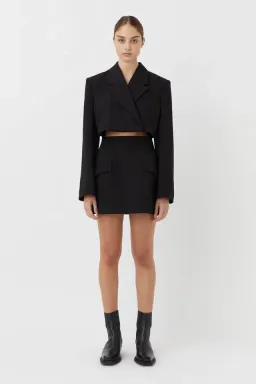 Camilla and Marc Camellia Tailored Cut Out Blazer Mini Dress Black Size 8 for rent on The Volte - image 2