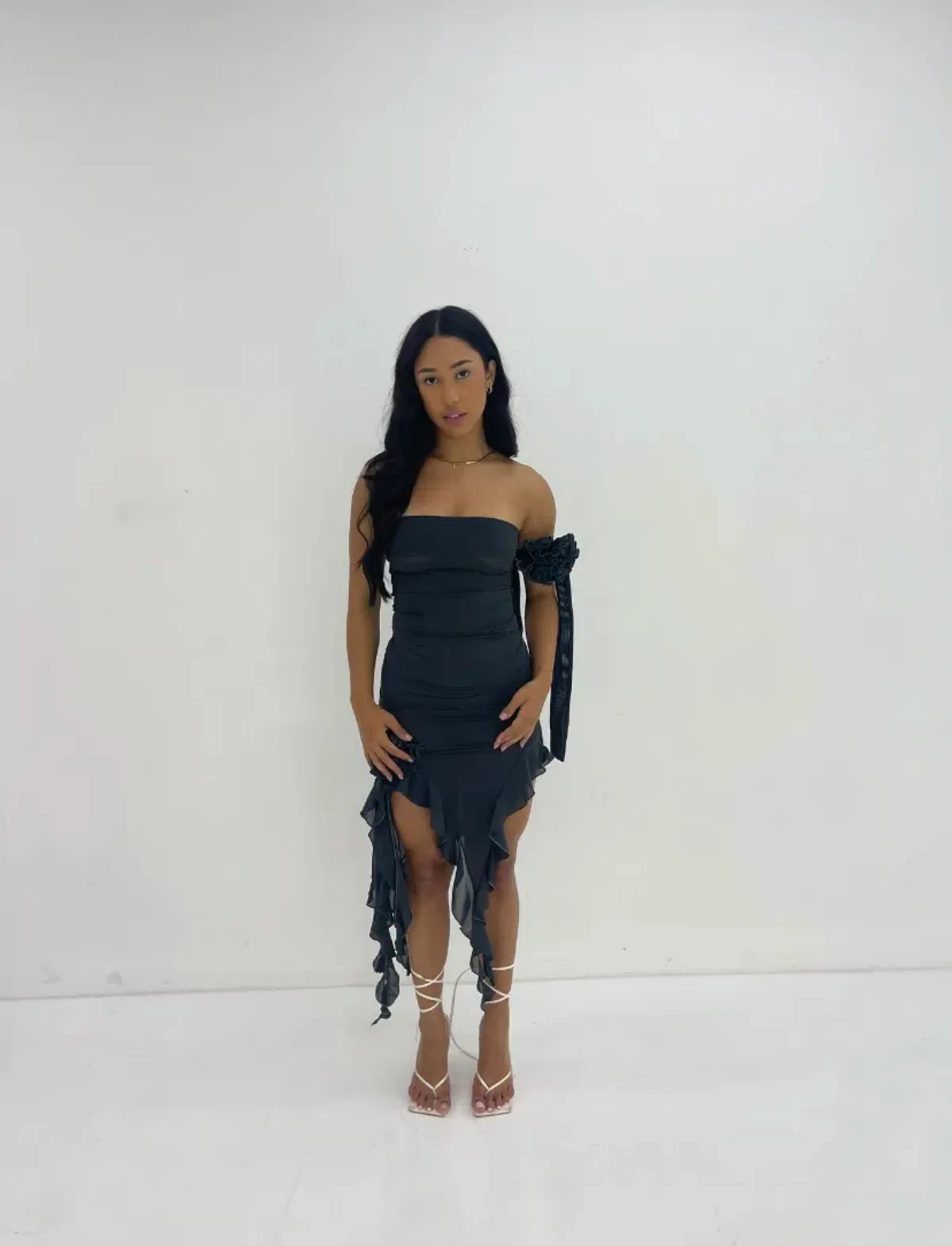 Fanci Club Crime Dress Black Size S/AU 8 - Image 3