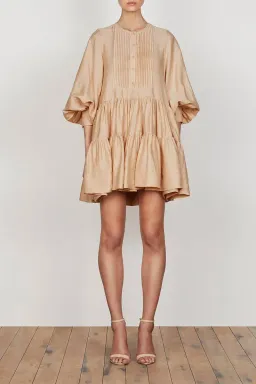 Shona Joy The Savoye Tuxedo Mini Dress Biscuit Size 6 for rent on The Volte - image 1