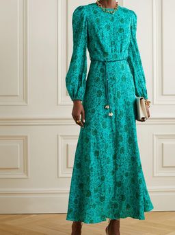 Zimmermann Lulu High Neck Dress Jade Floral Size 0 / AU 8 for rent on The Volte - image 1
