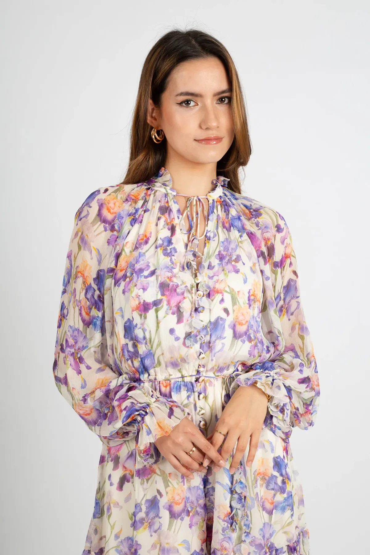 Zimmermann Tama Ruffle Mini Dress Floral Size 0 / AU 8 - Image 4