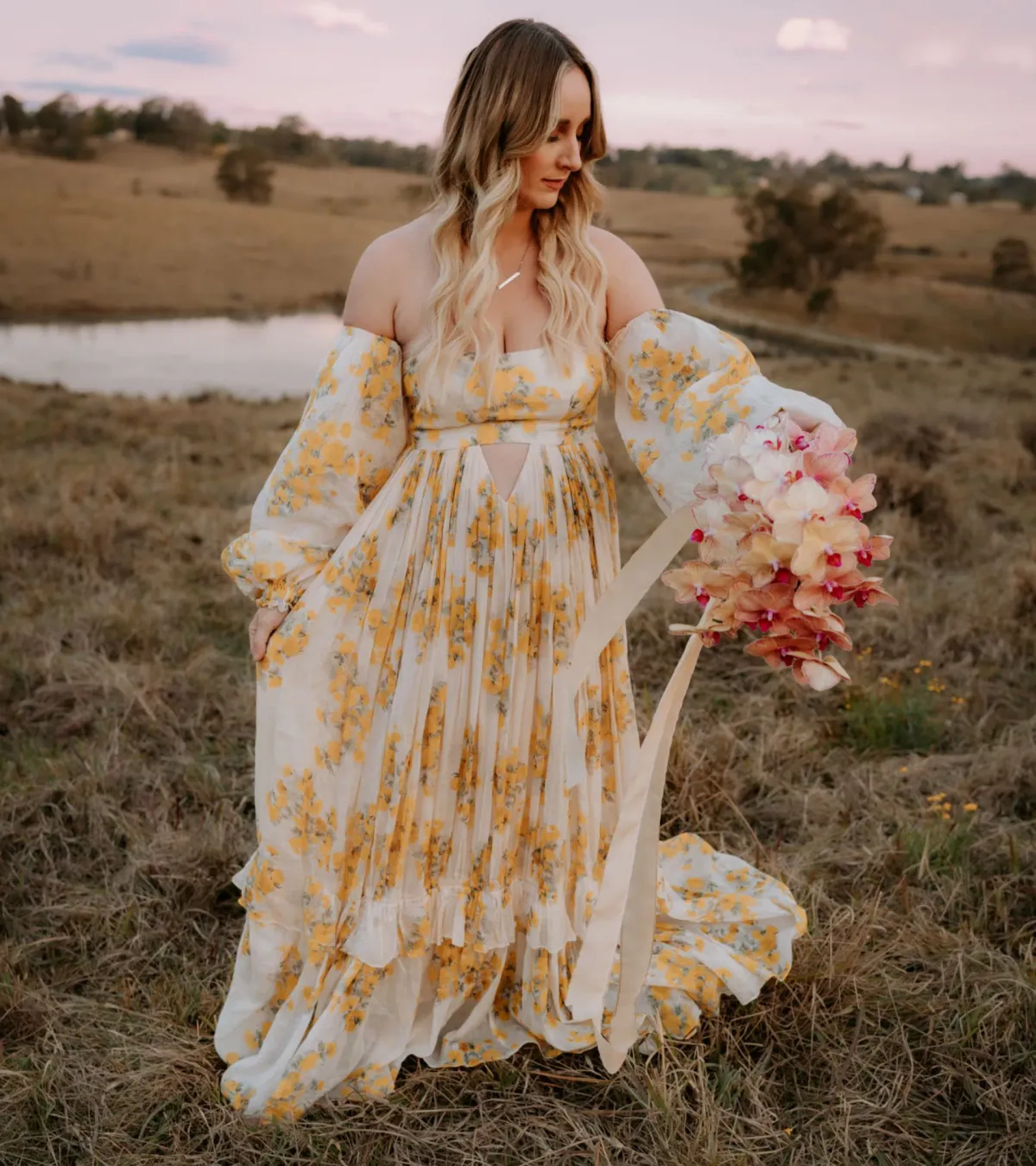Rooh Collective Poppy Zephyr Maxi Dress Floral Size M/AU 10 - Image 8