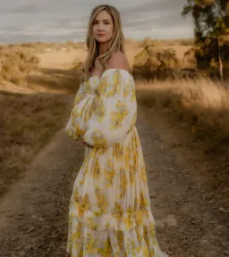 Rooh Collective Poppy Zephyr Maxi Dress Floral Size Large/AU 12 for rent on The Volte - image 2