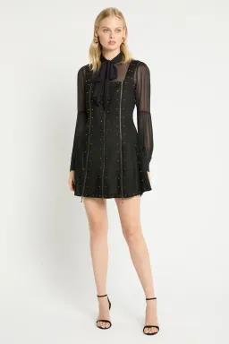 Sass and Bide Abstract After Dark Dress Faded Black Size 4 for rent on The Volte - image 4