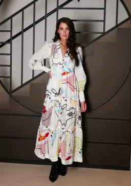 Mackenzie Mode The Mode Midi Dress Multi Size 10 for rent on The Volte - image 1