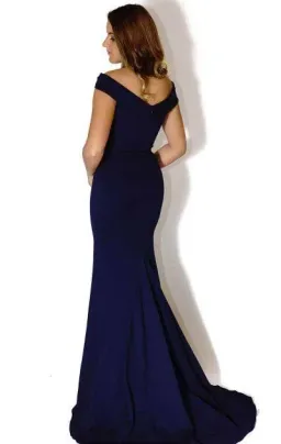 Sherri Hill Maxi Dress Navy Size 8 for rent on The Volte - image 2