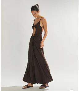 One Mile The Label Sammy Maxi Dress Wine Size 6  for rent on The Volte - image 4