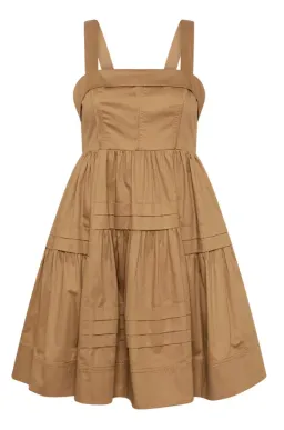 Aje Sight Bow Mini Dress Brown Size 10 for rent on The Volte - image 4