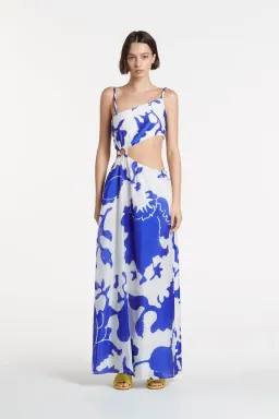 Sir The Label Vivi Asymmetrical Cut Out Dress Merce Abstract Print Size 3 / AU 12 for rent on The Volte - image 1