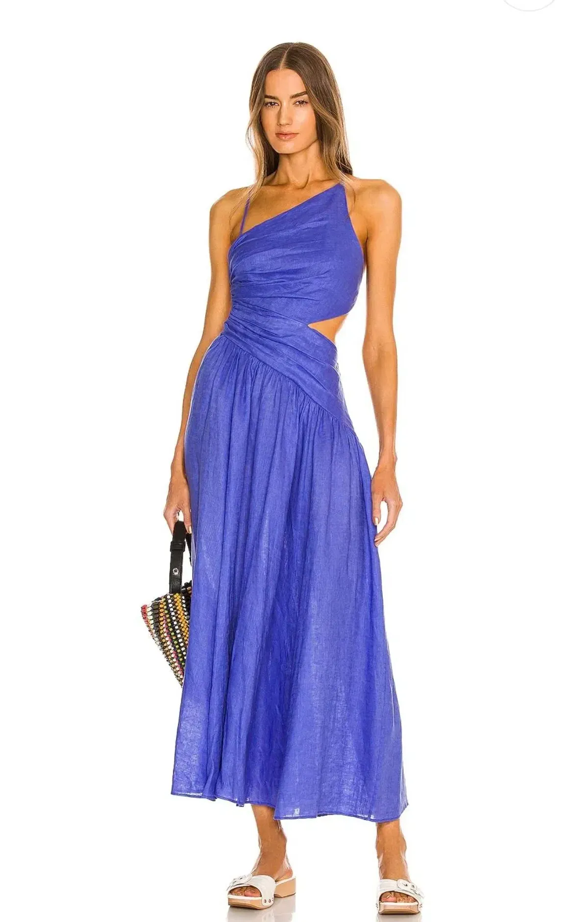 Zimmermann Tropicana Asymmetric Dress Zimmermann Electric Blue Size 0/AU 8 - Image 1