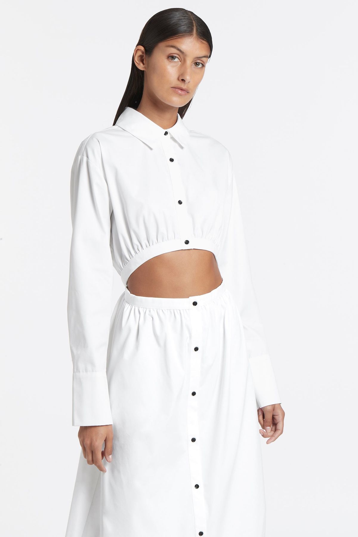 Sir The Label Ilkin Deconstructed Shirt Dress White Size 1 / AU 8 - Image 2