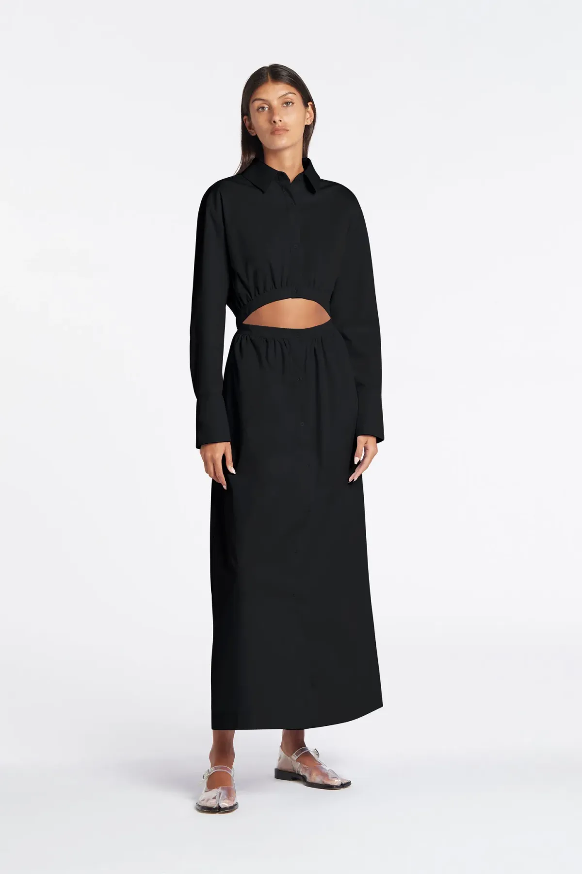 Sir The Label Ilkin Deconstructed Shirt Dress Black Size 1 / AU 8 - Image 1