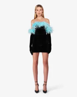 Miscreants Cupid Dress & Gloves With Feathers Black Size AU 6 for rent on The Volte - image 1
