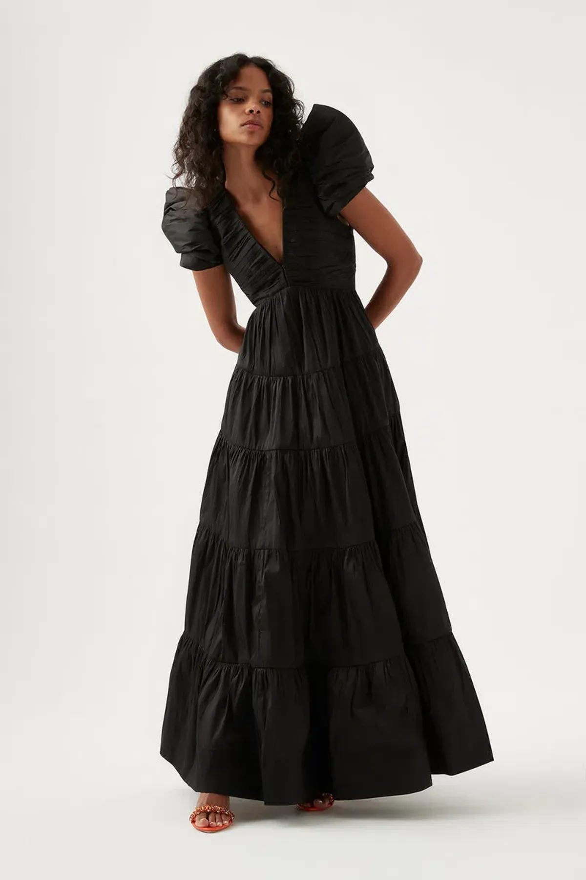 Aje Statuesque Tiered Gown Black Size 12  - Image 2
