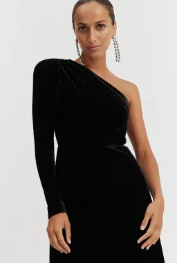 Country Road Velvet Column Dress Black Size AU 16 for rent on The Volte - image 3