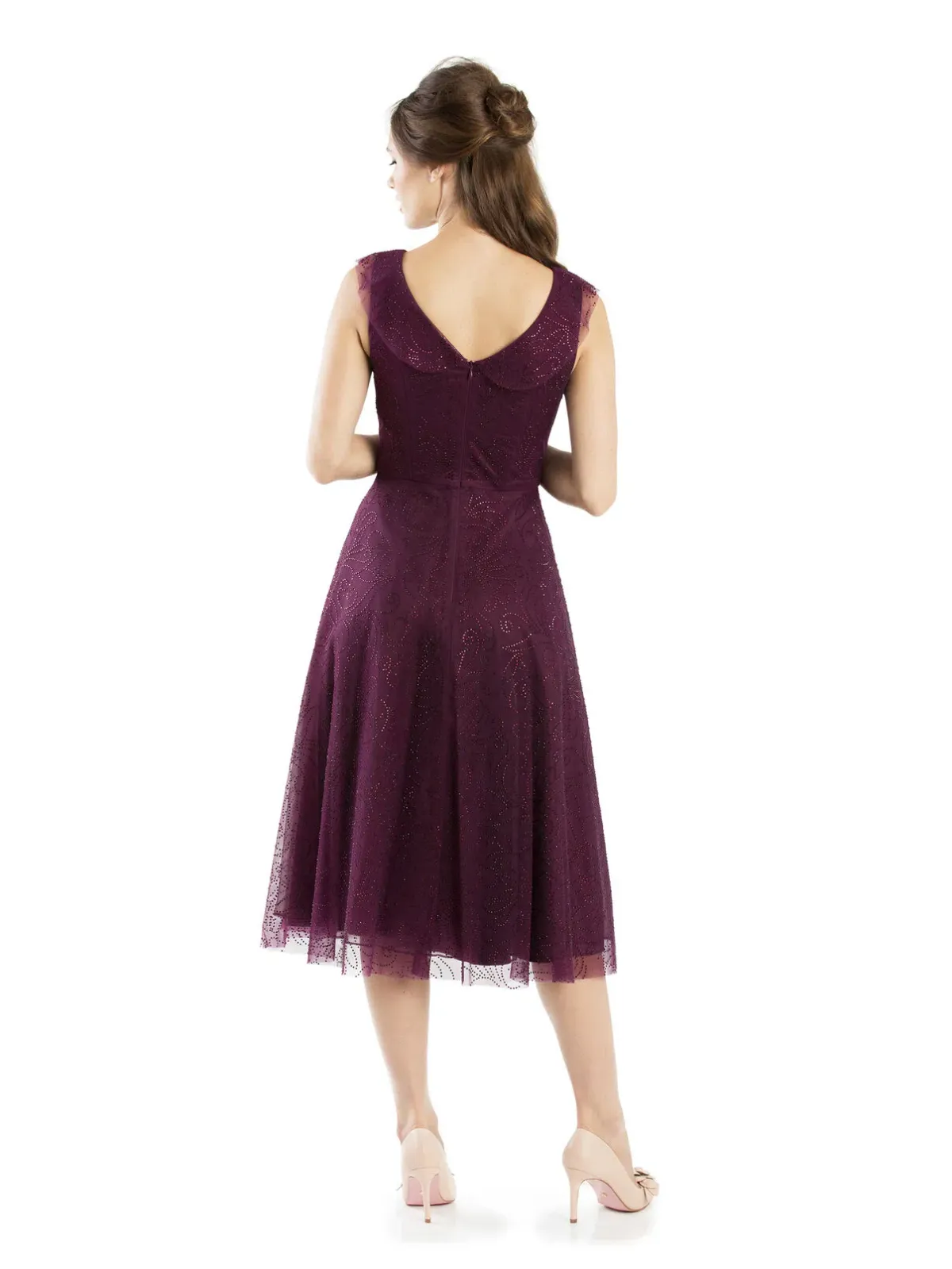 Review Shimmer Dress Purple Size 8 - Image 2