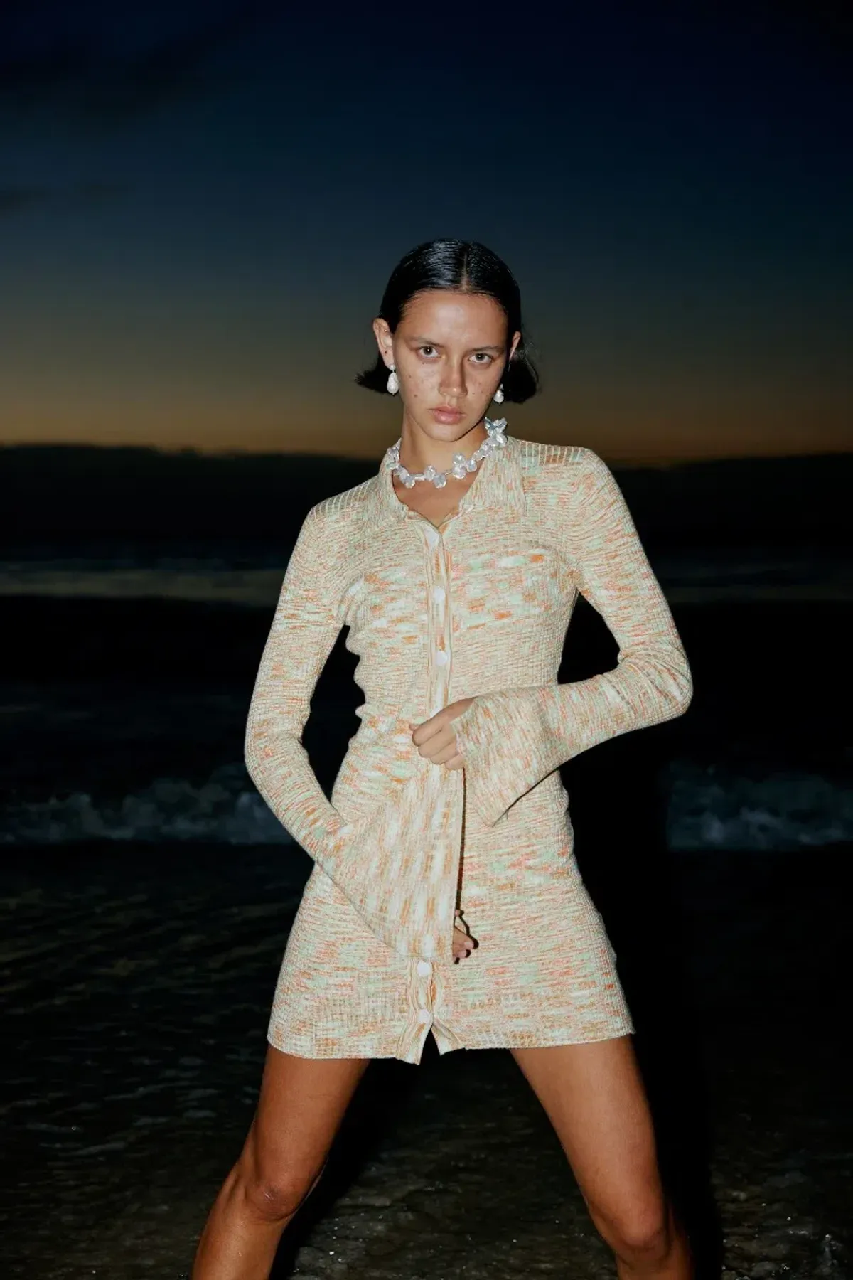 C/MEO Collective Solstice Knit Dress Sherbet Marle Size 10 - Image 1