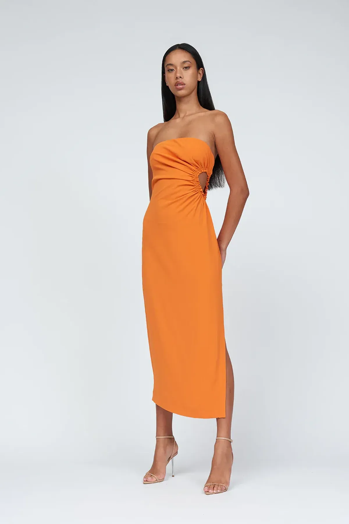 By Johnny Selena Strapless Dress in Mandarin Size 12 - Image 1