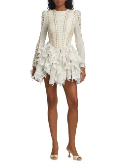 Zimmermann Coaster Corset Laced Dress Ivory Size 0/Au 8 for rent on The Volte - image 1