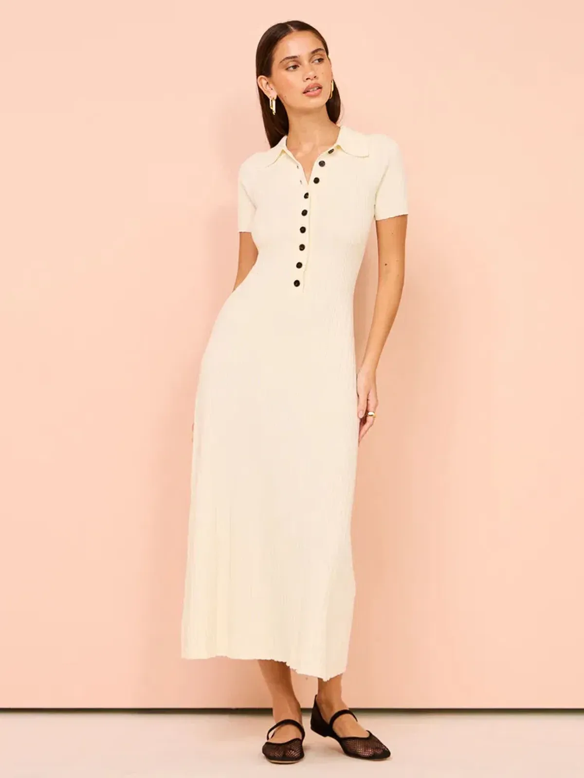 Anna Quan Laurel Penelope Midi Silence Ivory Dress Size 10 - Image 7