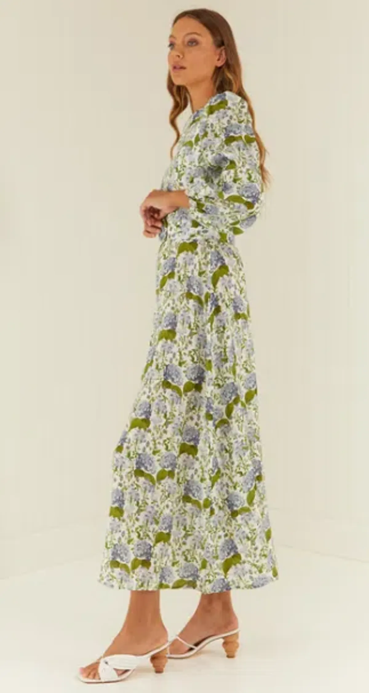 Palm Noosa Melrose Dress Blue Blooms Floral Size 12  - Image 3