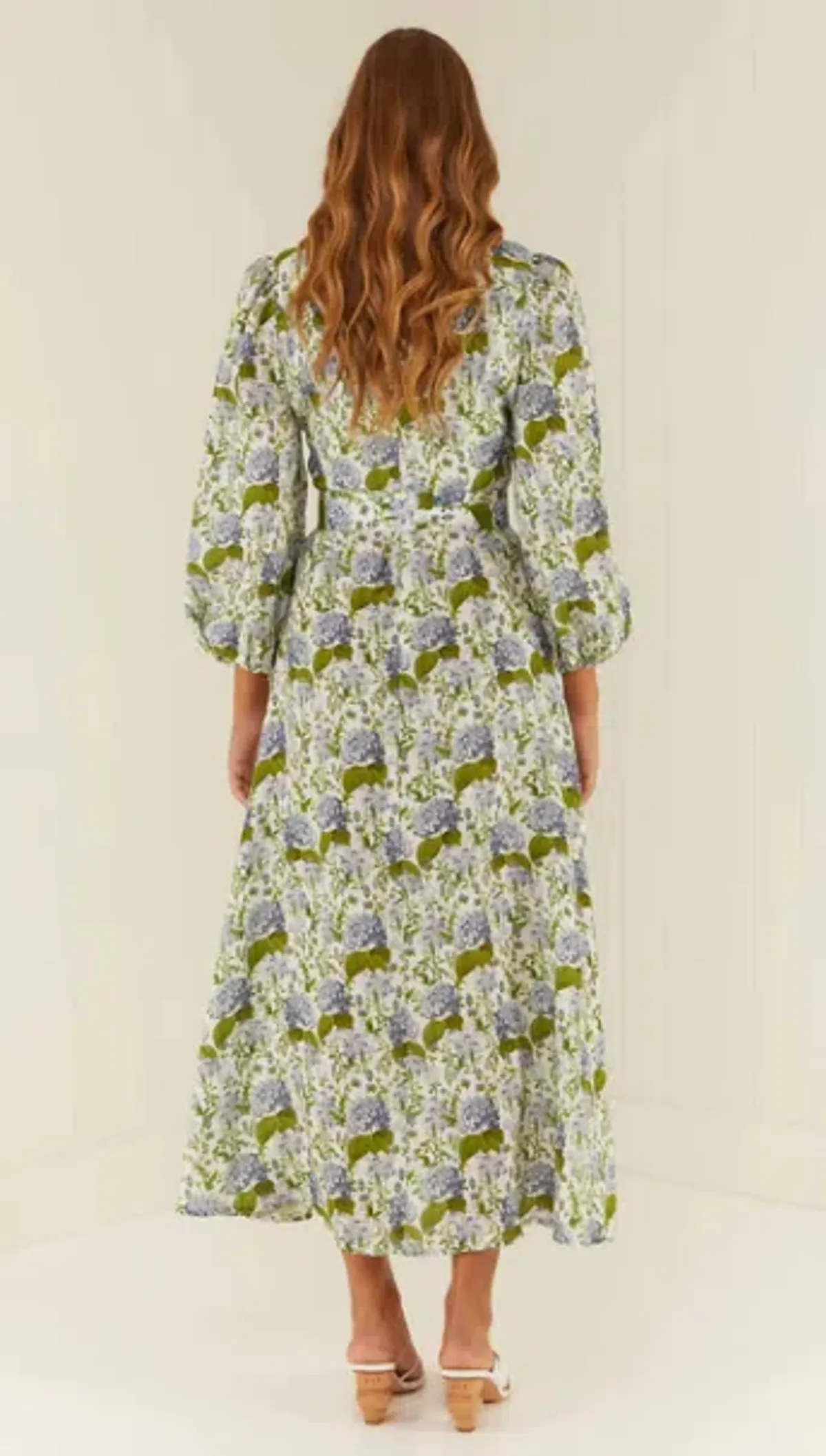 Palm Noosa Melrose Dress Blue Blooms Floral Size 12  - Image 2