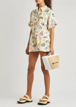 Alemais Wanda Shirt Short Two Piece Set Print Size 10 for rent on The Volte - image 1