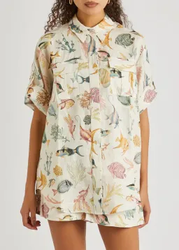 Alemais Wanda Shirt Short Two Piece Set Print Size 10 for rent on The Volte - image 6