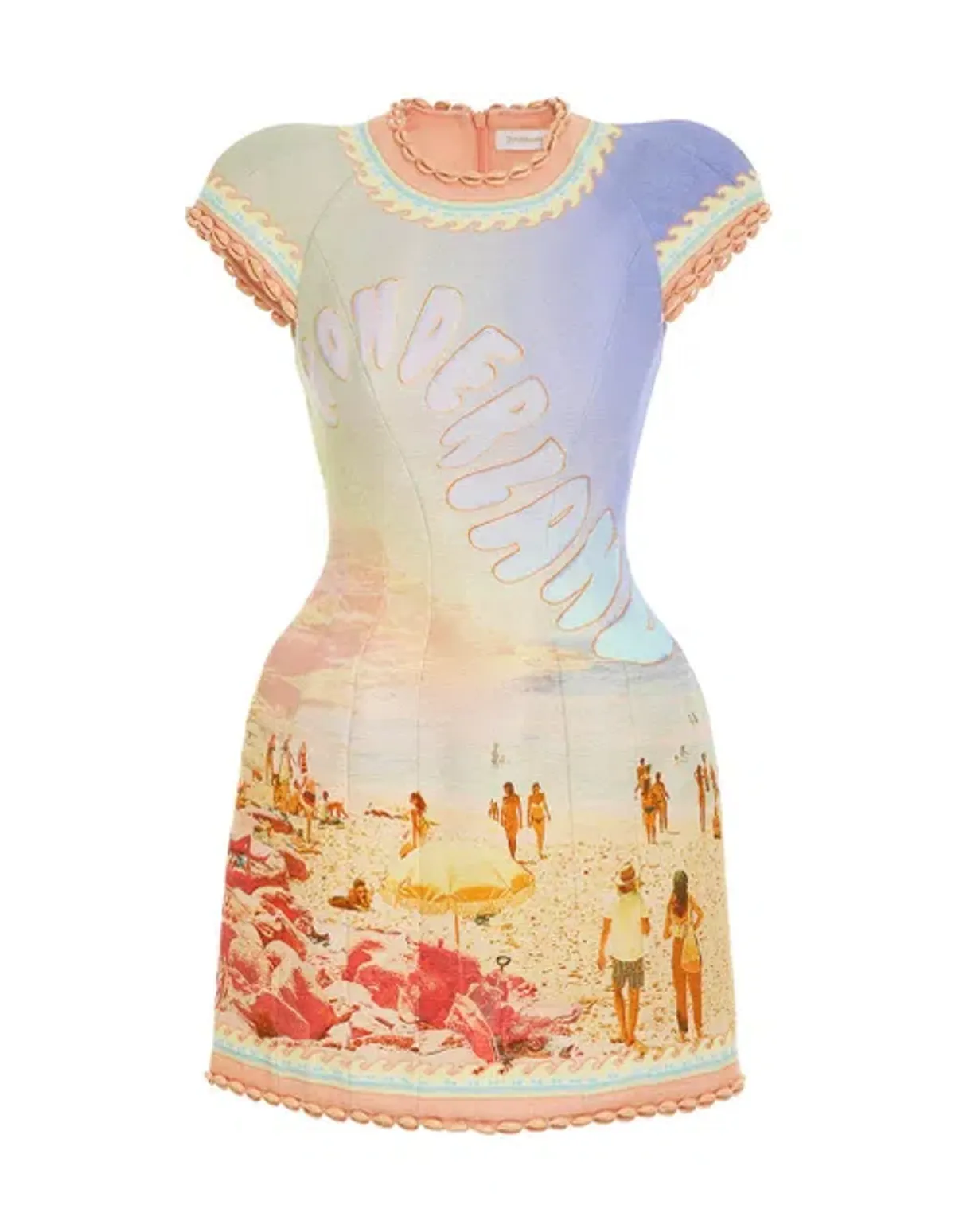 Zimmermann Coaster Structured Mini Dress Poster Print Size 0 / Au 8 - Image 2